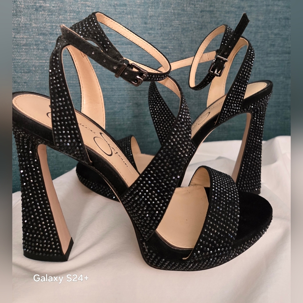 Jessica Simpson Black Studded Sandals